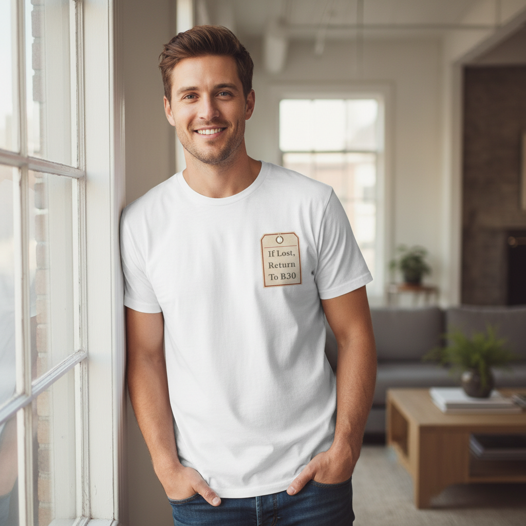 Bournville - T-Shirt - If Lost, Return To B30 Design