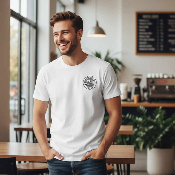 Hay Mills - T-Shirt - B25 Vintage Stamp Design
