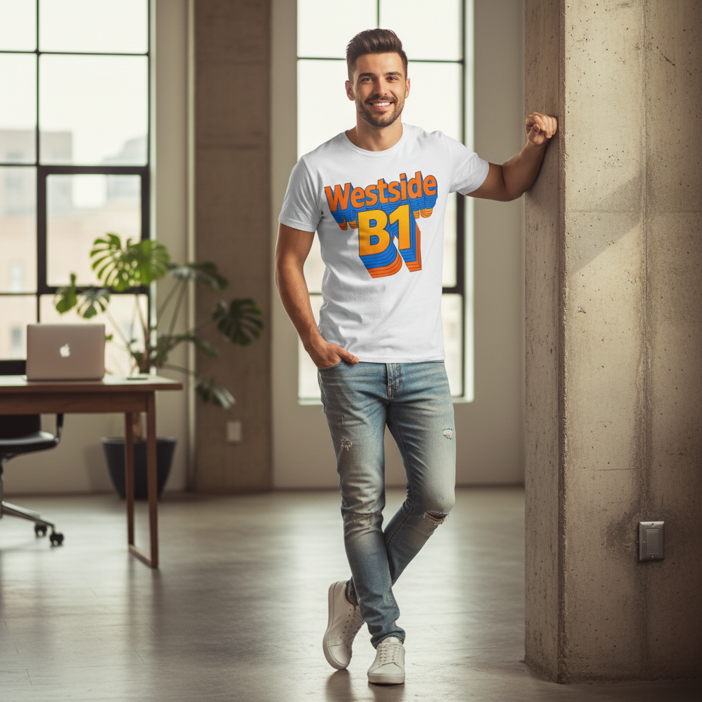 Westside - T-Shirt - Bold 3D Type Design