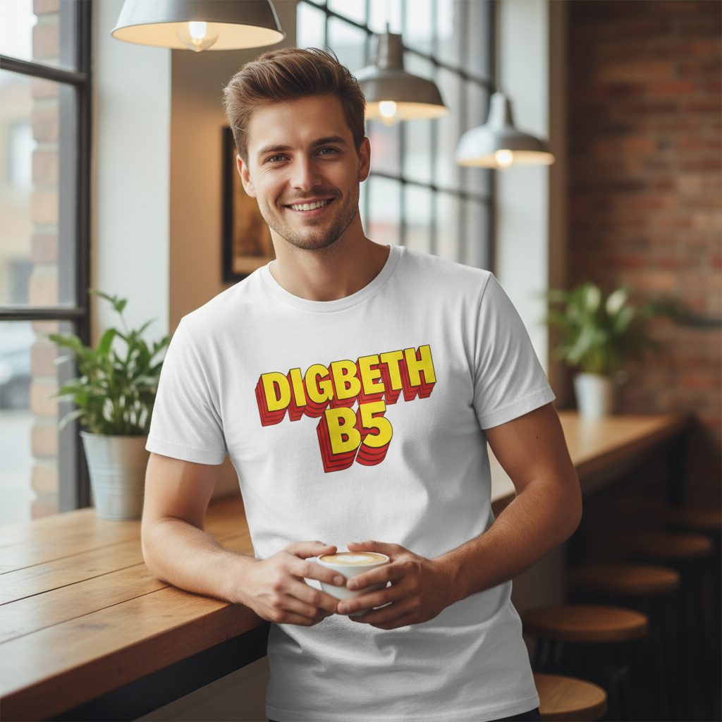 Digbeth - T-Shirt - Bold 3D Type Design