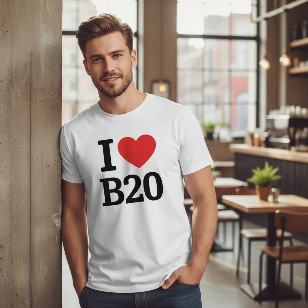 B20 - T-Shirt - I Heart B20 Design - Handsworth Wood | Handsworth | Birchfield | Browns Green