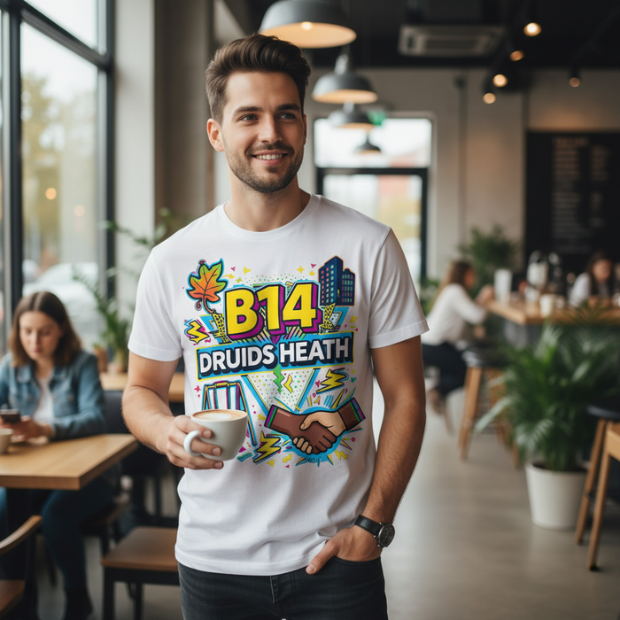 Druids Heath - T-Shirt - Playful Neon Vibe Design