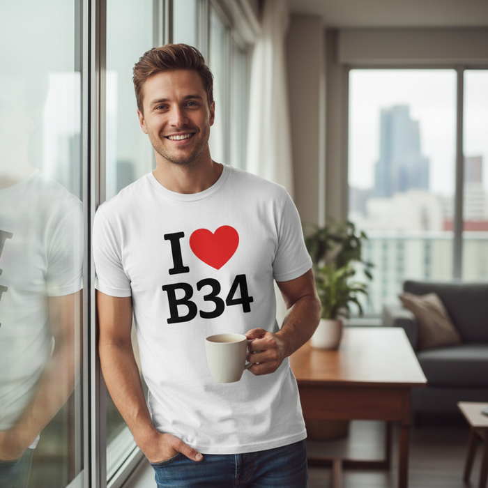 Buckland End - T-Shirt - I Heart B34 Design
