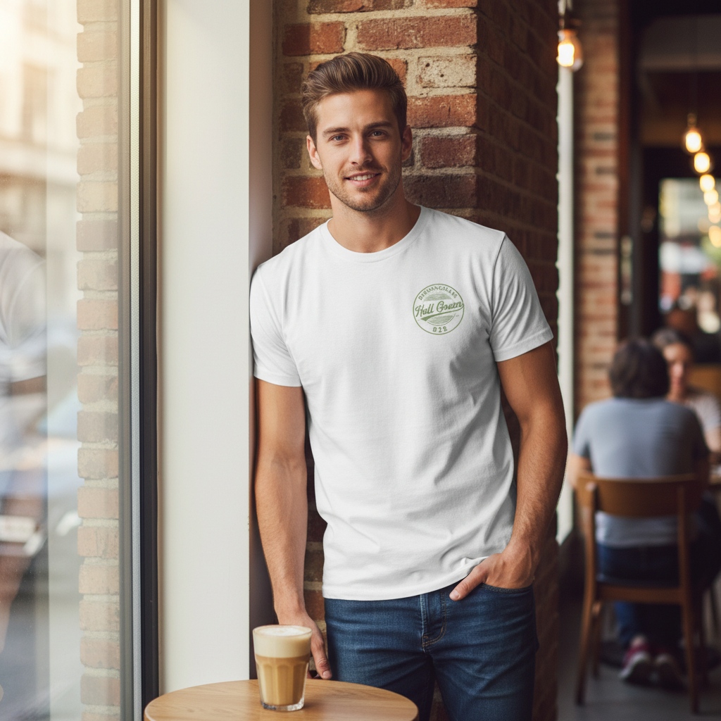 Hall Green - T-Shirt - B28 Vintage Stamp Design
