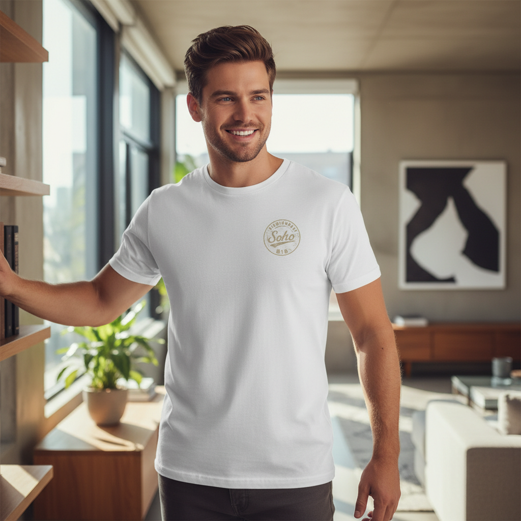 Soho - T-Shirt - B18 Vintage Stamp Design
