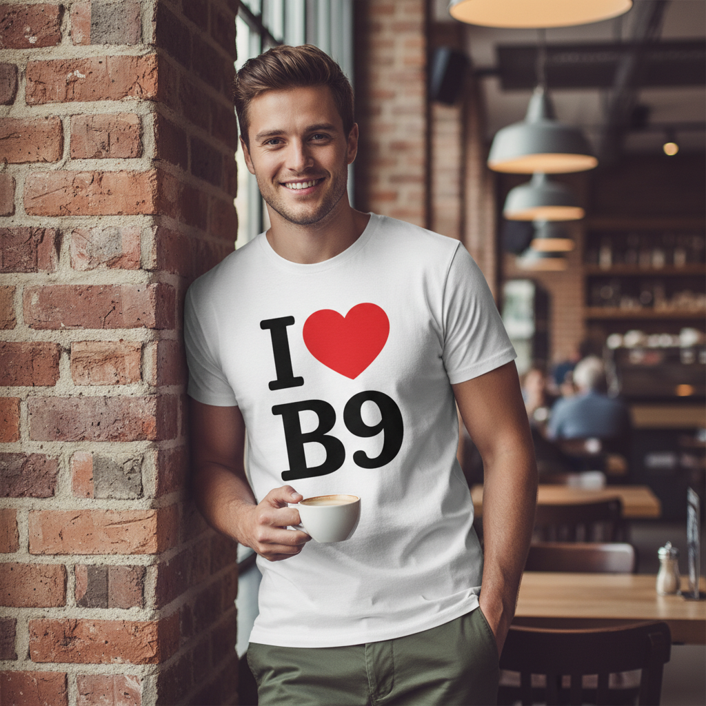 B9 - T-Shirt - I Heart B9 Design - Bordesley Green | Bordesley | Small Heath