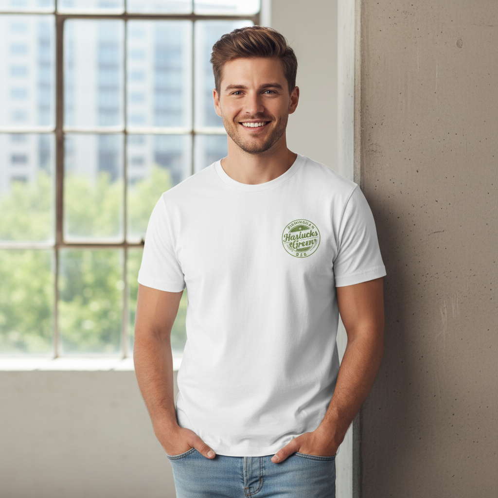 Haslucks Green - T-Shirt - B28 Vintage Stamp Design
