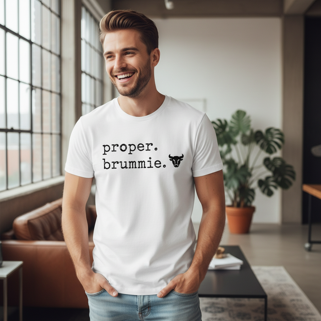 Birmingham - T-Shirt - Proper Brummie - Stamped Type
