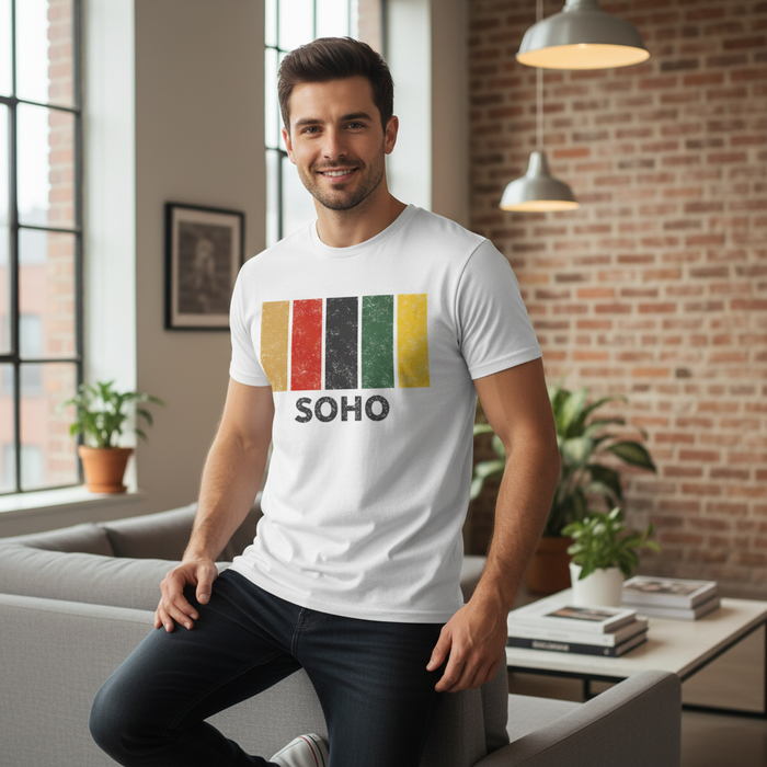 Soho - T-Shirt - Colour Block Design