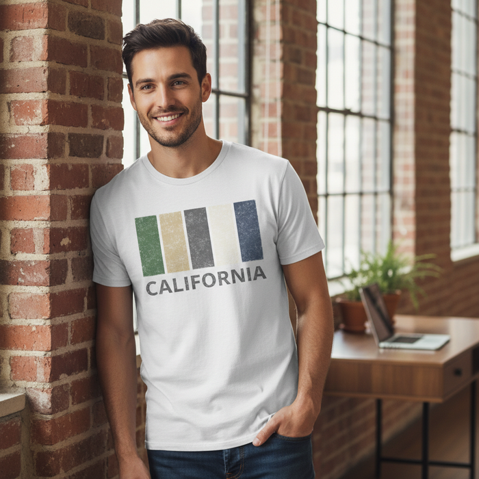 California - T-Shirt - Colour Block Design