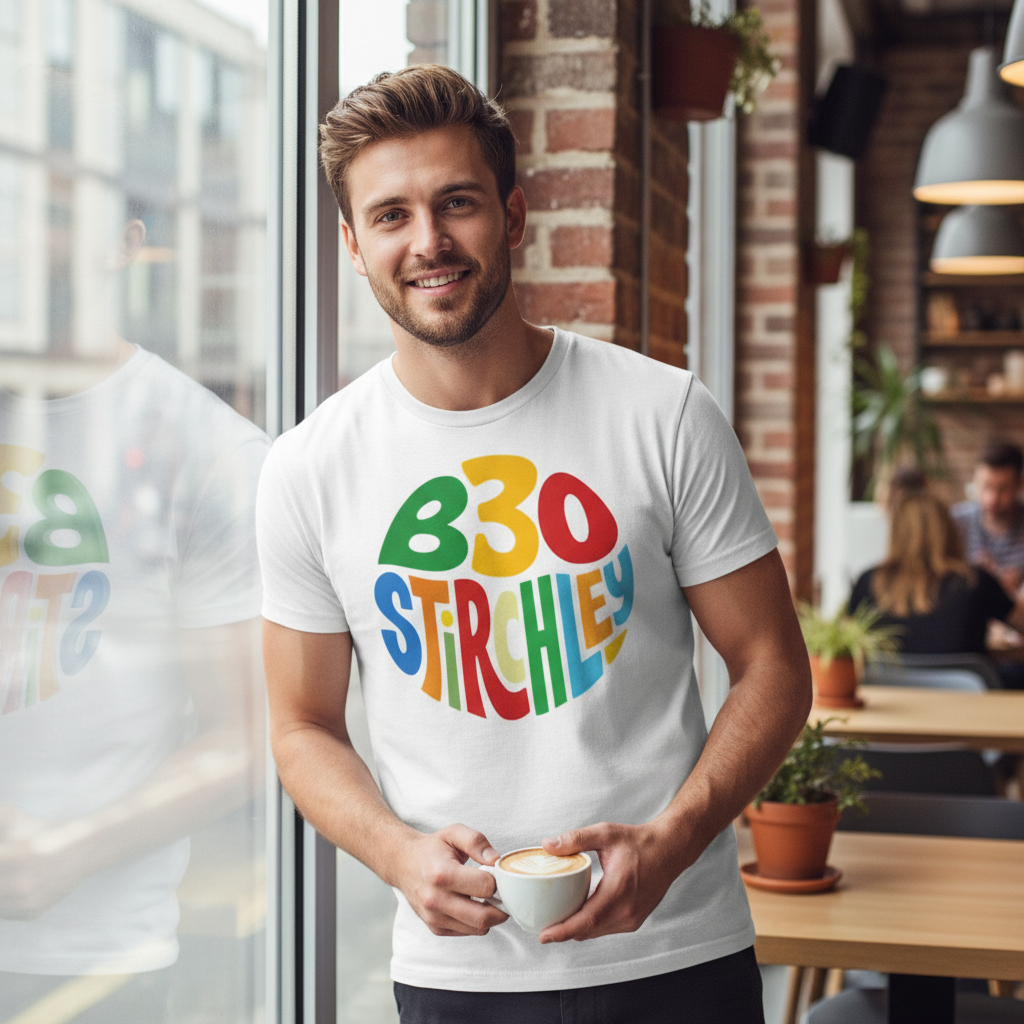 Stirchley - T-Shirt - Colour Burst Design