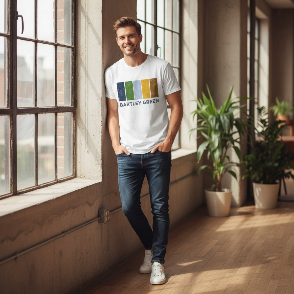 Bartley Green - T-Shirt - Colour Block Design