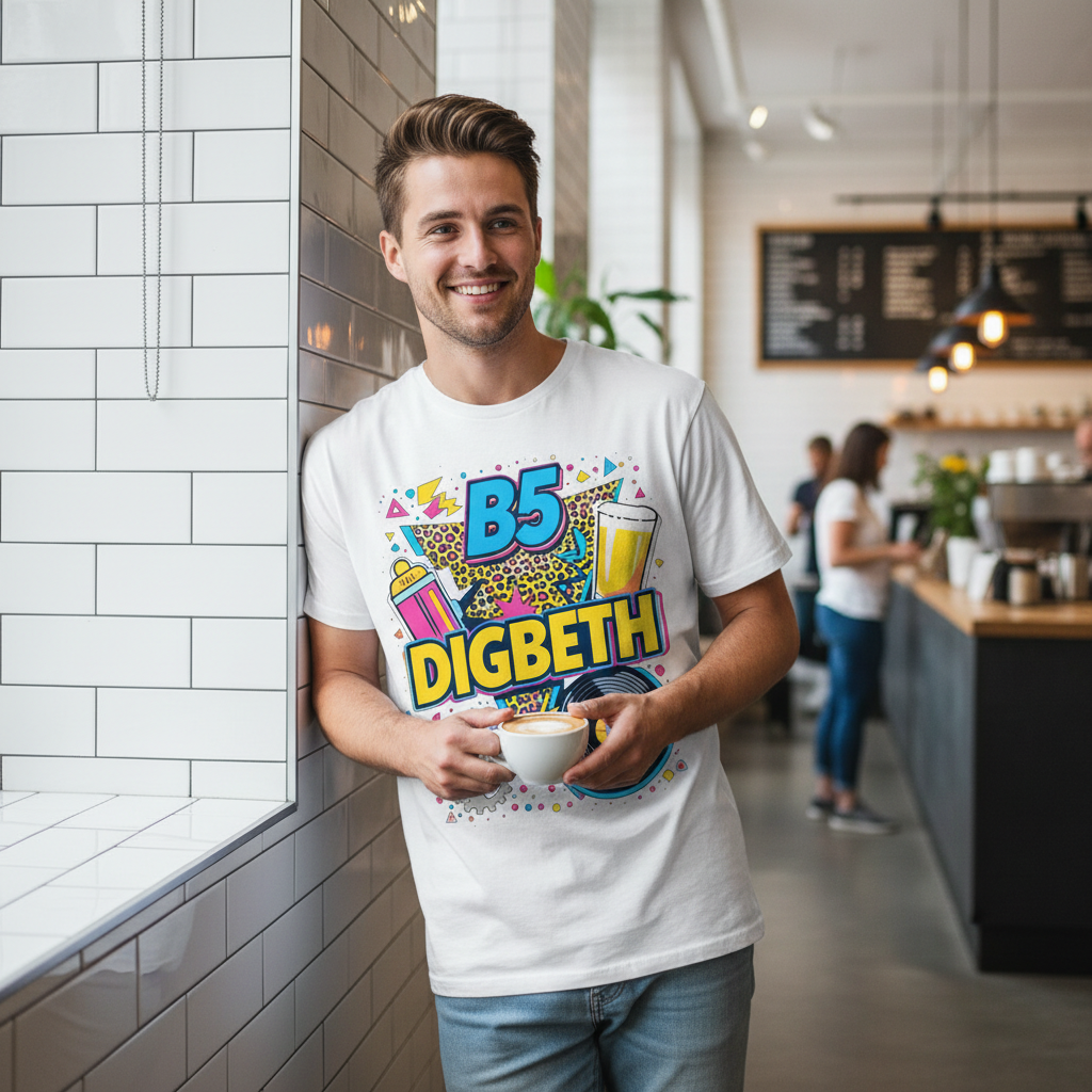 Digbeth - T-Shirt - Playful Neon Vibe Design