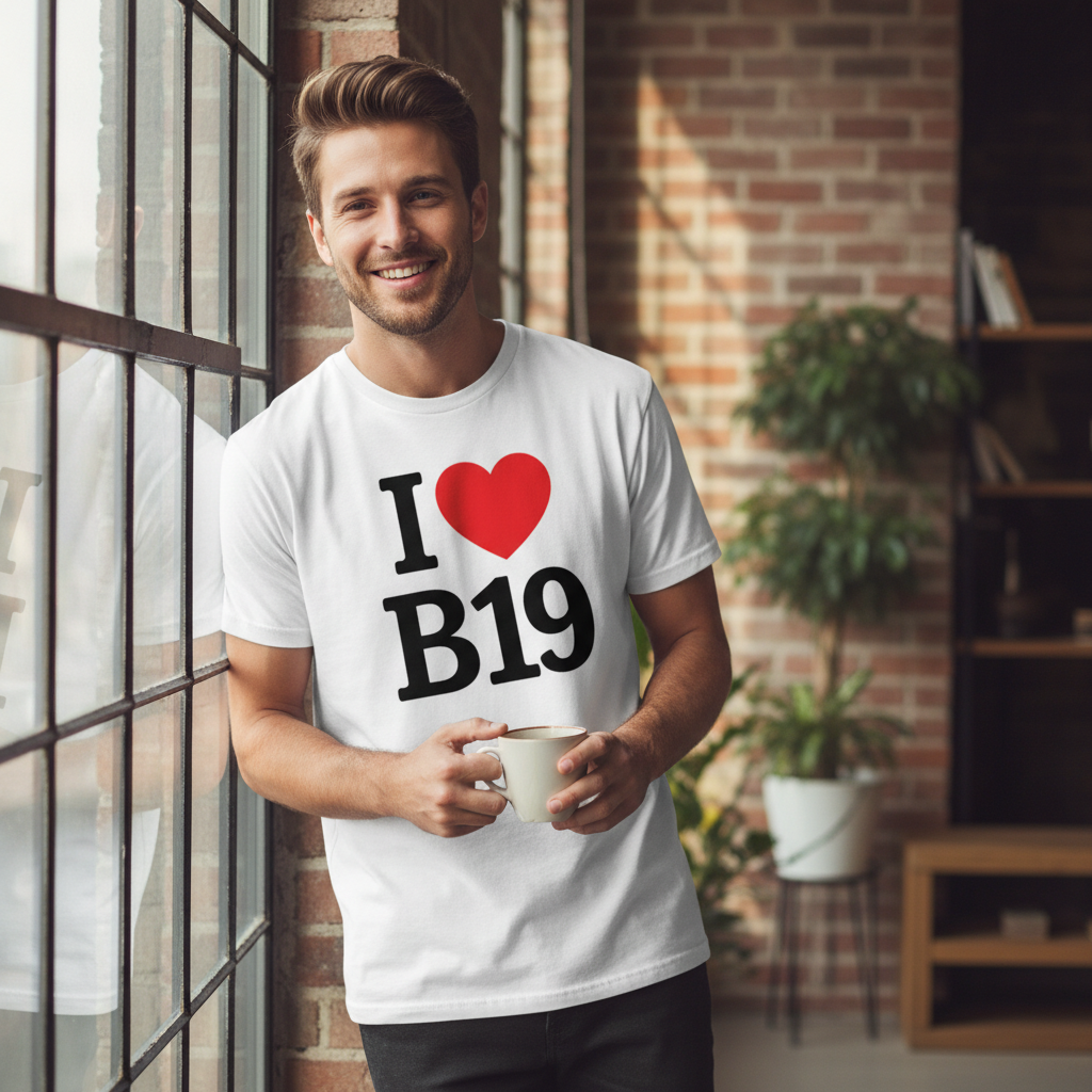 B19 - T-Shirt - I Heart B19 Design - Lozells and East Handsworth | Lozells | Newtown | Birchfield | Gib Hill | Hockley