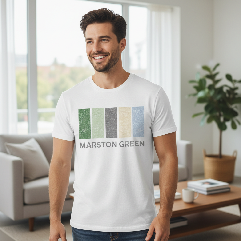 Marston Green - T-Shirt - Colour Block Design